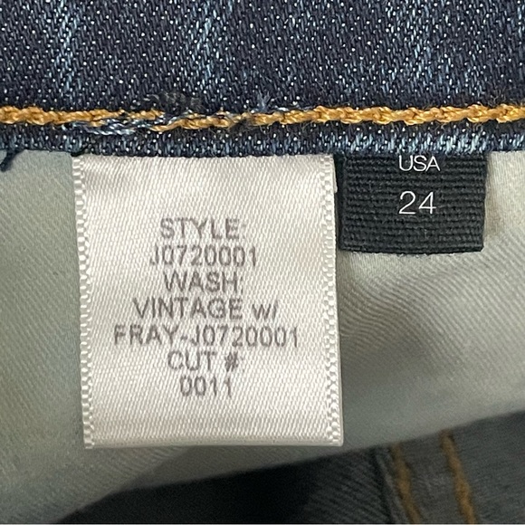 VERONICA BEARD JEANS NWT KATE 10” HIGH RISE SKINNY JEANS 24 VINTAGE WITH FRAY - Picture 12 of 14